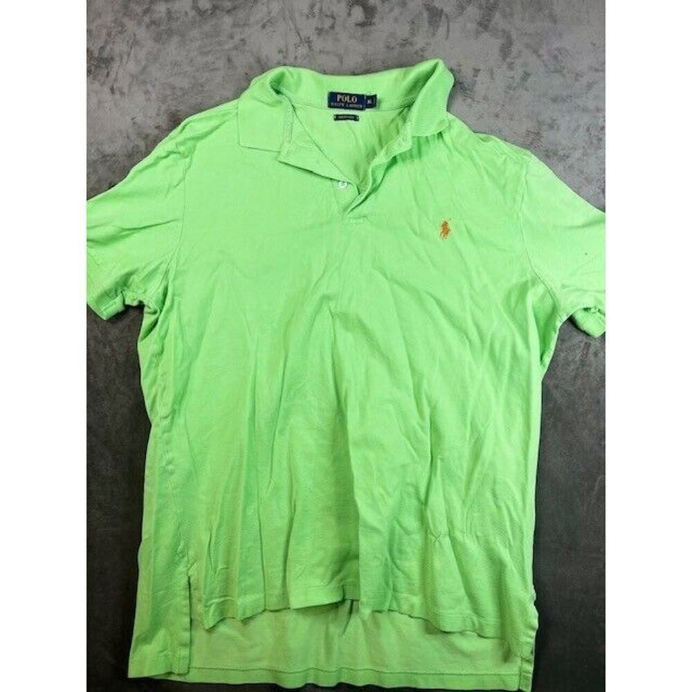 Polo Ralph Lauren Mens Sz XL Solid Green‎ Shirt Golf Comfort Casual stretch mesh